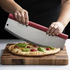 Cousin Luca's Rocking Pizza Cutter With Blade Guard -Alfa Grill Shop 22159 INUSE1 1