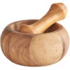 Ironwood 6" Acacia Wood Mortar And Pestle Set -Alfa Grill Shop 2245815
