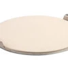 Pizzacraft 15" Round Pizza Stone With Stainless Steel Tray -Alfa Grill Shop PC0004 round ceramic pizza stone solid frame 15 inch w