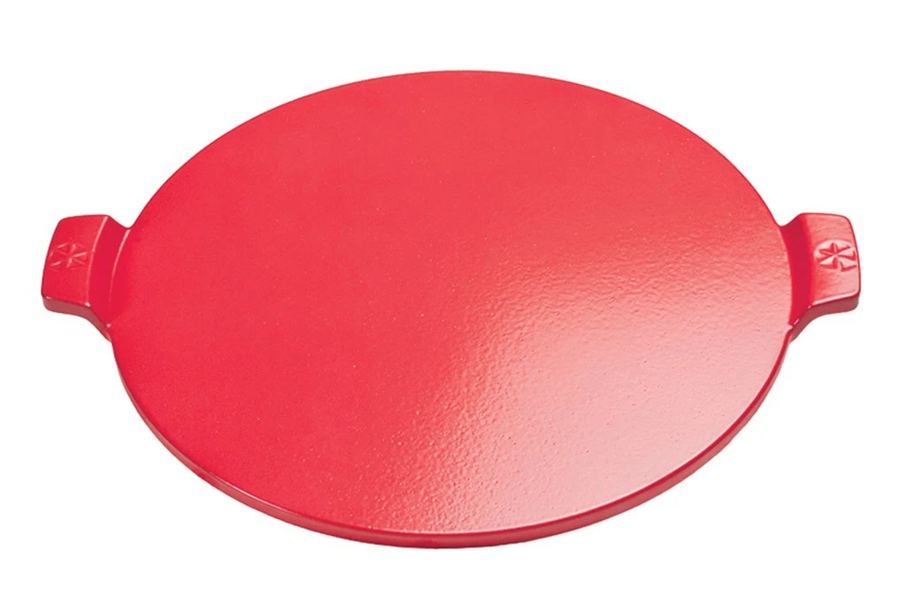 Pizzacraft 14.5" ThermaBond™ Round Glazed Pizza Stone With Handles – Red 3 Pizzacraft 14.5" ThermaBond™ Round Glazed Pizza Stone With Handles – Red