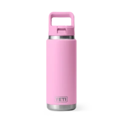 YETI Rambler 26 Oz Bottle With Straw Cap -Alfa Grill Shop W Rambler 26oz Straw Bottle Power Pink on Power Pink Front 0149 Primary B